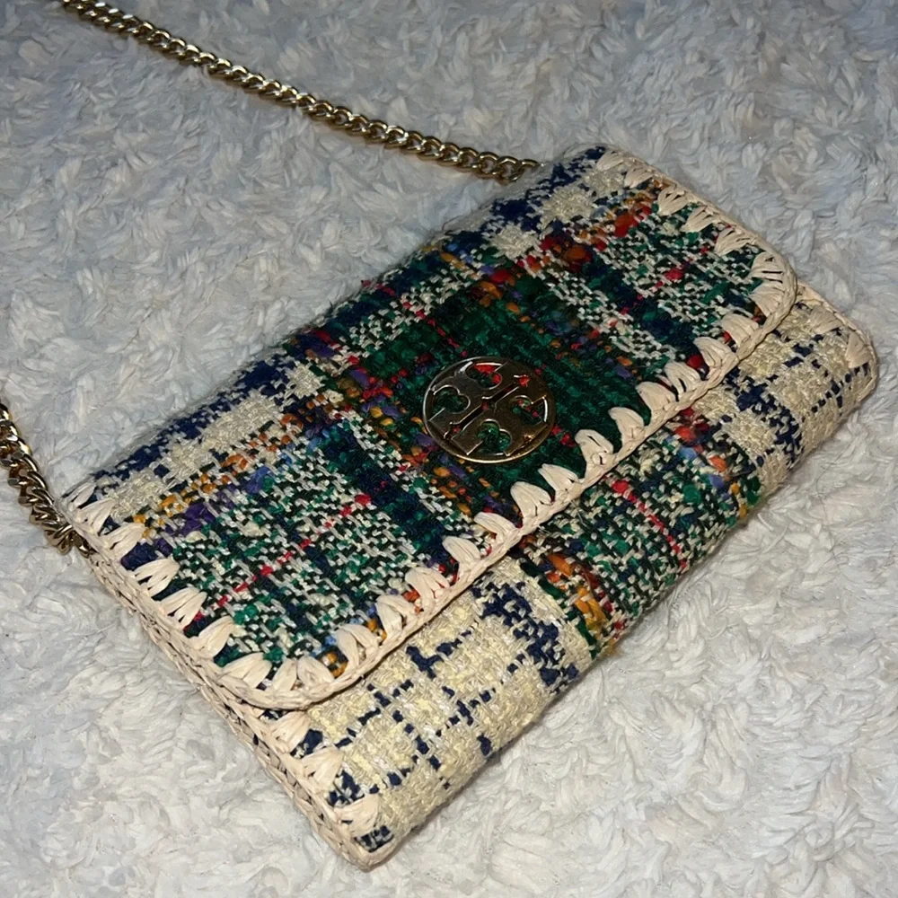 Tweed Tory Burch purse - Picture 2 of 7